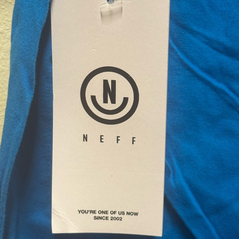 Neff Blue Tee with Black Logo - Picture 3 of 4